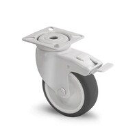 thumb-Wit zwenkwiel 75mm plaat met rem-1