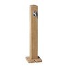 Kraanpaal wood light met chrome kraan