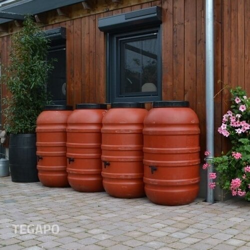 ReGreen Bowl set regenvat 880 liter terra 