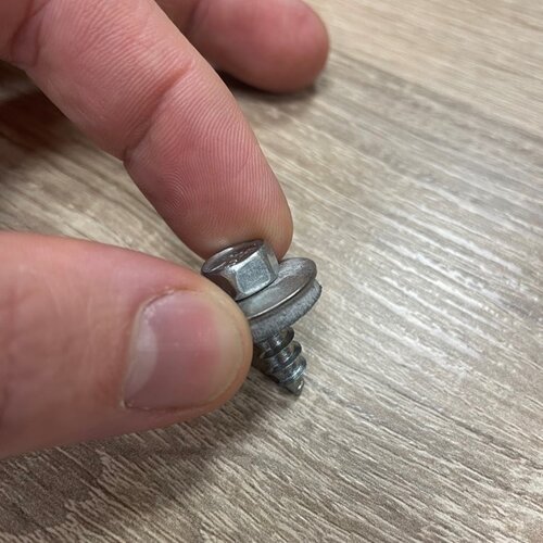 Meubelroller schroef 6,5x15 RVS 