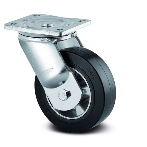 Veegmachine zwenkwiel 250mm 6AO rubber 