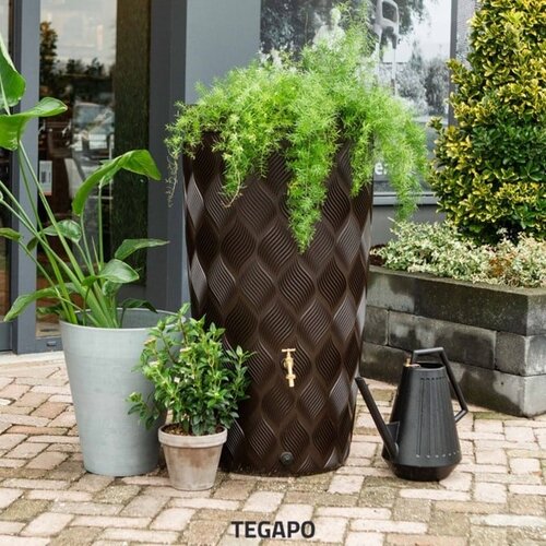 Grandland 235 liter regenton bruin 