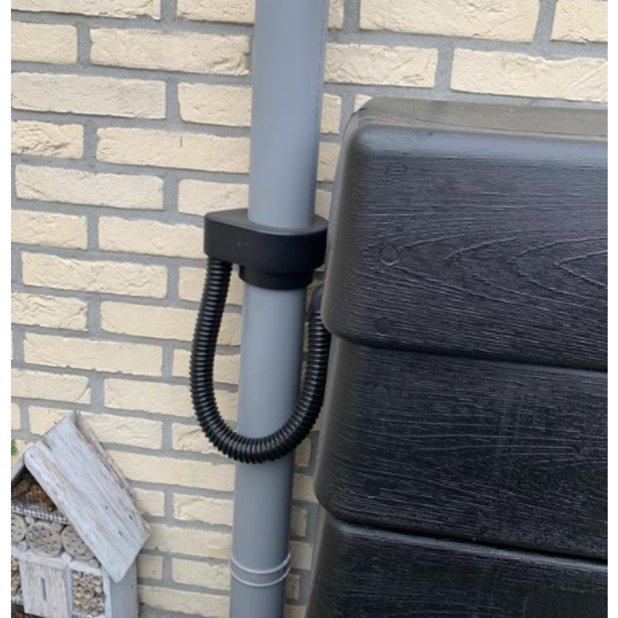 Vulautomaat regenton zwart compleet met overloop-3