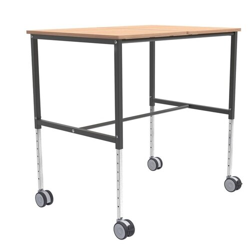 KOGA hoogteverstelbare werkbank op wielen 114x80cm beuken 