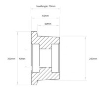 thumb-Livellö flenswiel gietijzer precisiekogellager 250x65mm-3