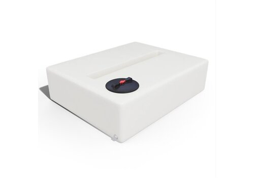 Platte watertank 400 liter wit 