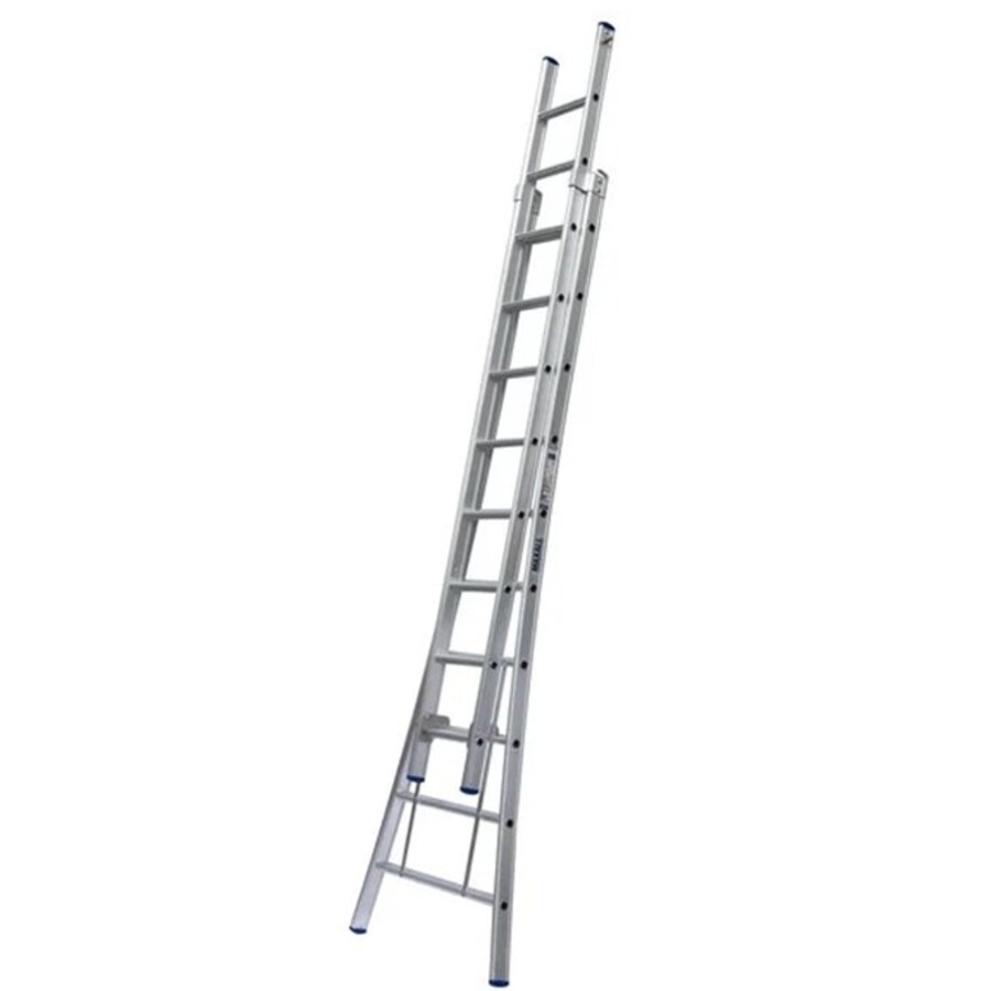 MAXALL 2-delige ladder uitgebogen 14 sporten GEANODISEERD-2