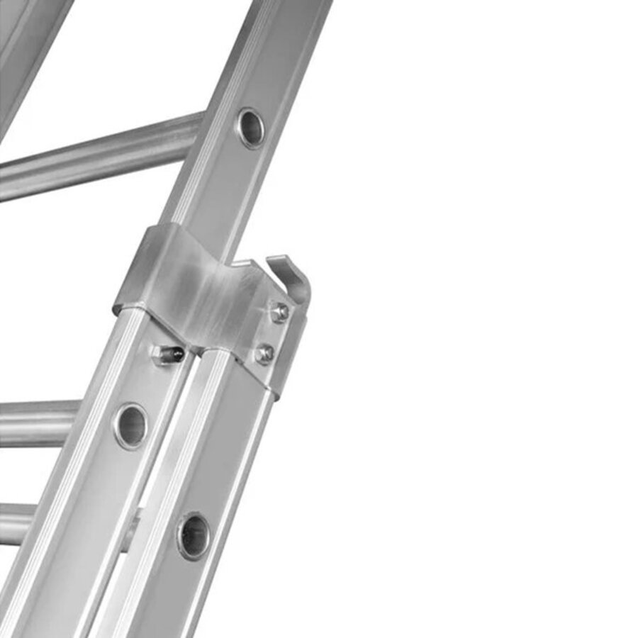 MAXALL 2-delige ladder uitgebogen 14 sporten GEANODISEERD-7