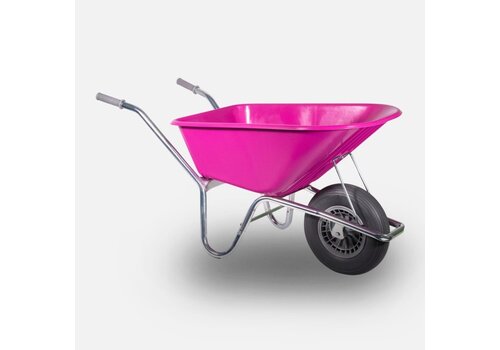 HUMMER kruiwagen 100 liter rose anti-lek wiel 