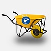 HUMMER PRO kruiwagen 90 liter HDPE geel anti-lek wiel