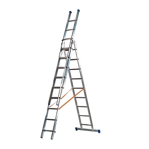 MAXALL 3-delige glazenwassersladder 9 sporten  MAXALL 3-delige glazenwassersladder 9 sporten