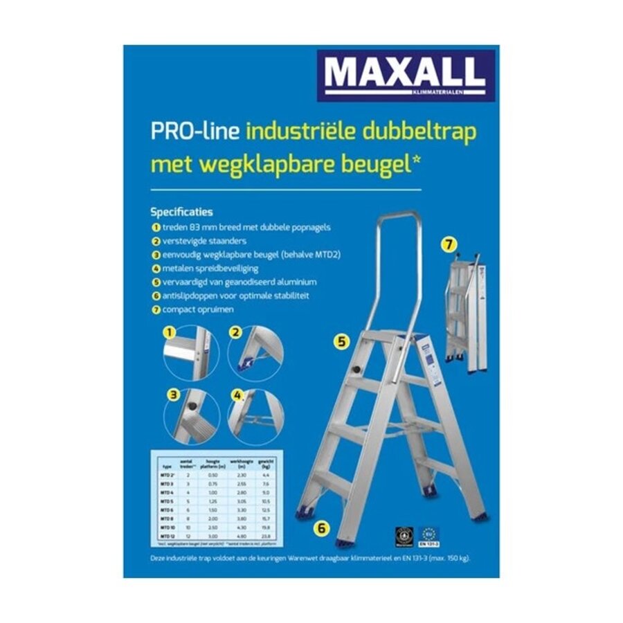 MAXALL dubbeltrap 4 treden geanodiseerd-8