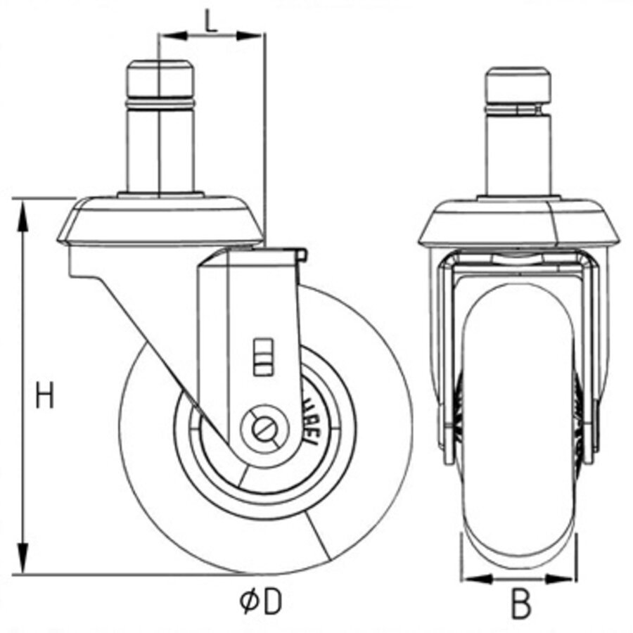 Skatewiel UniPro 50mm bout M8x20-3