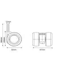 thumb-Möbelmann XPU wiel 36mm plug 13mm-2