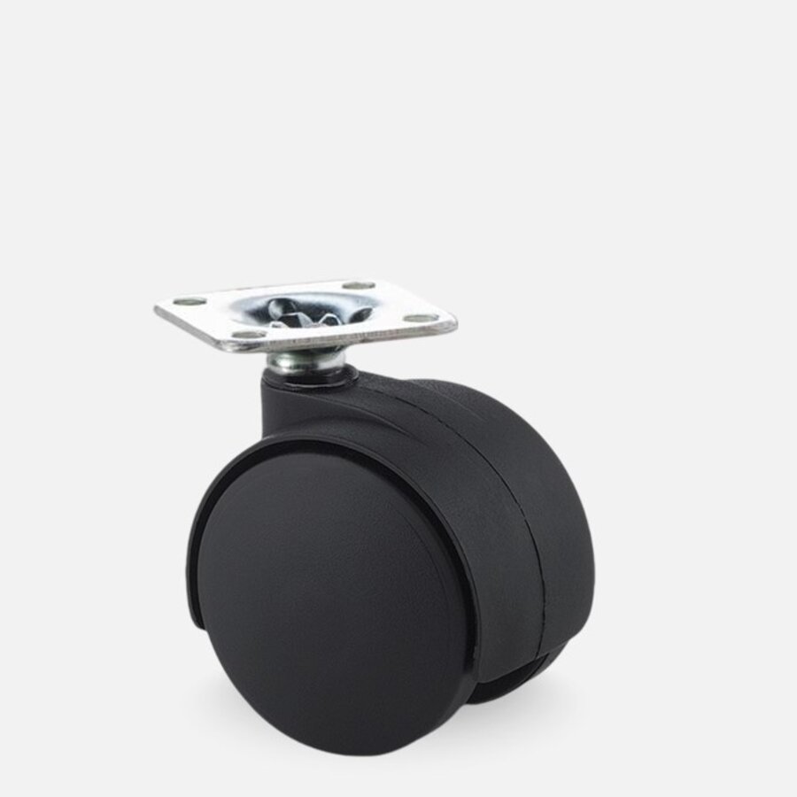 PP wiel 40mm plaat 30x30mm-1