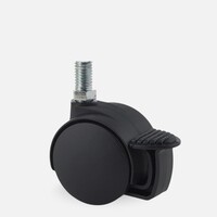 PP wiel 40mm bout M8x15 met rem