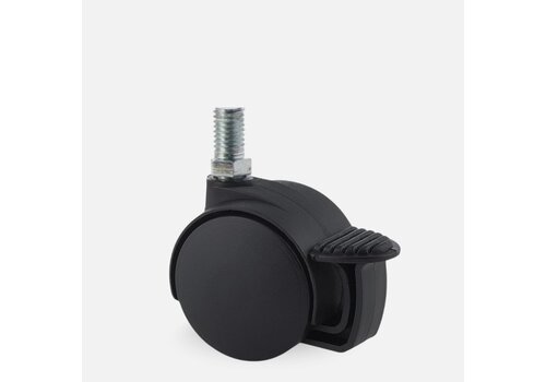 PP wiel 40mm bout M6x12 met rem 