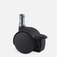 PP wiel 40mm stift 11mm met rem