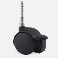PP wiel 40mm schroef 7x42mm met rem
