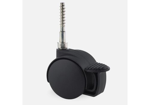 PP wiel 40mm schroef 7x42mm met rem 