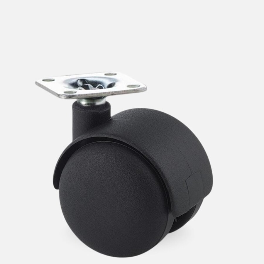 PP wiel 50mm plaat 42x42mm-1