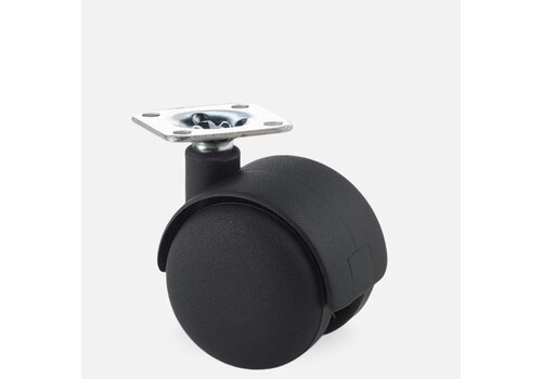 PP wiel 50mm plaat 30x30mm 
