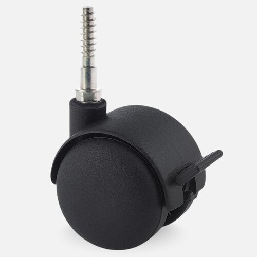 PP wiel 50mm schroef 7x42mm met rem 