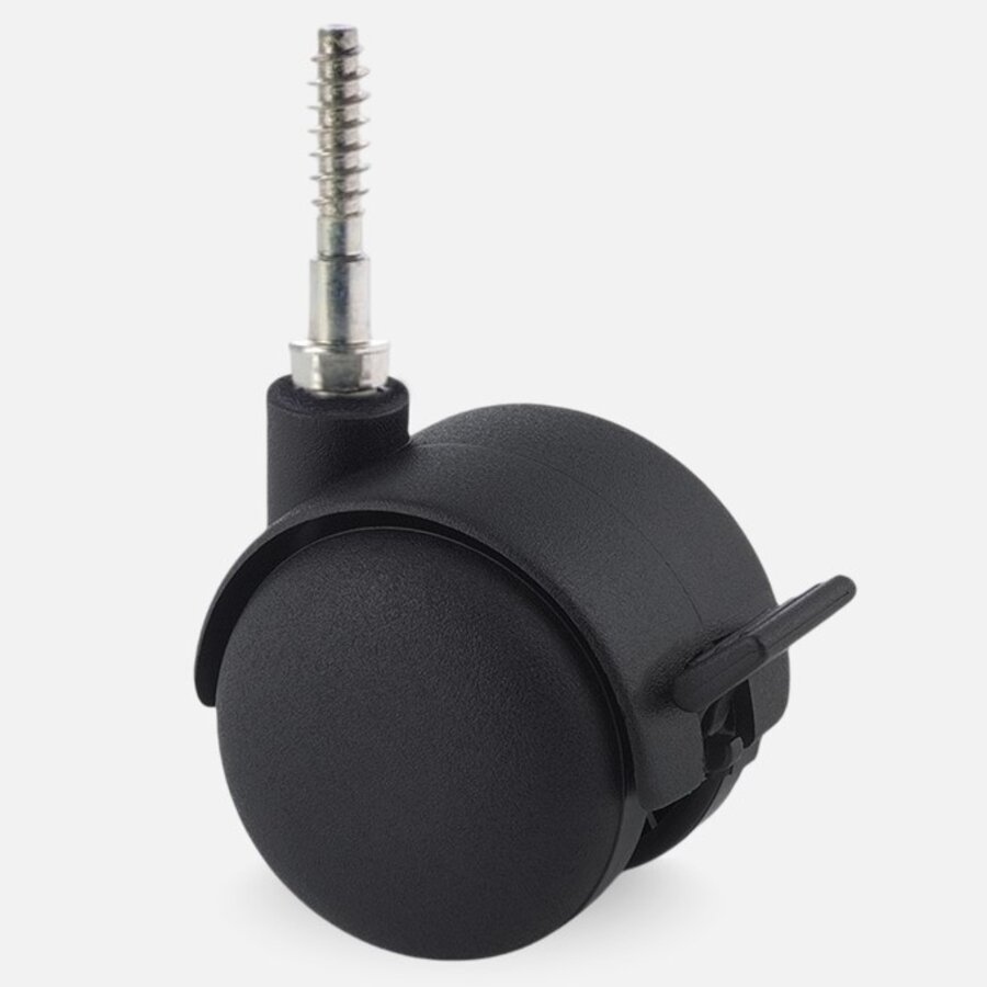 PP wiel 50mm schroef 7x42mm met rem-1