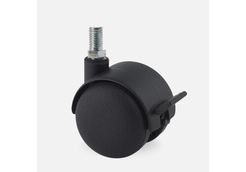 PP wiel 50mm bout M6x12 met rem 