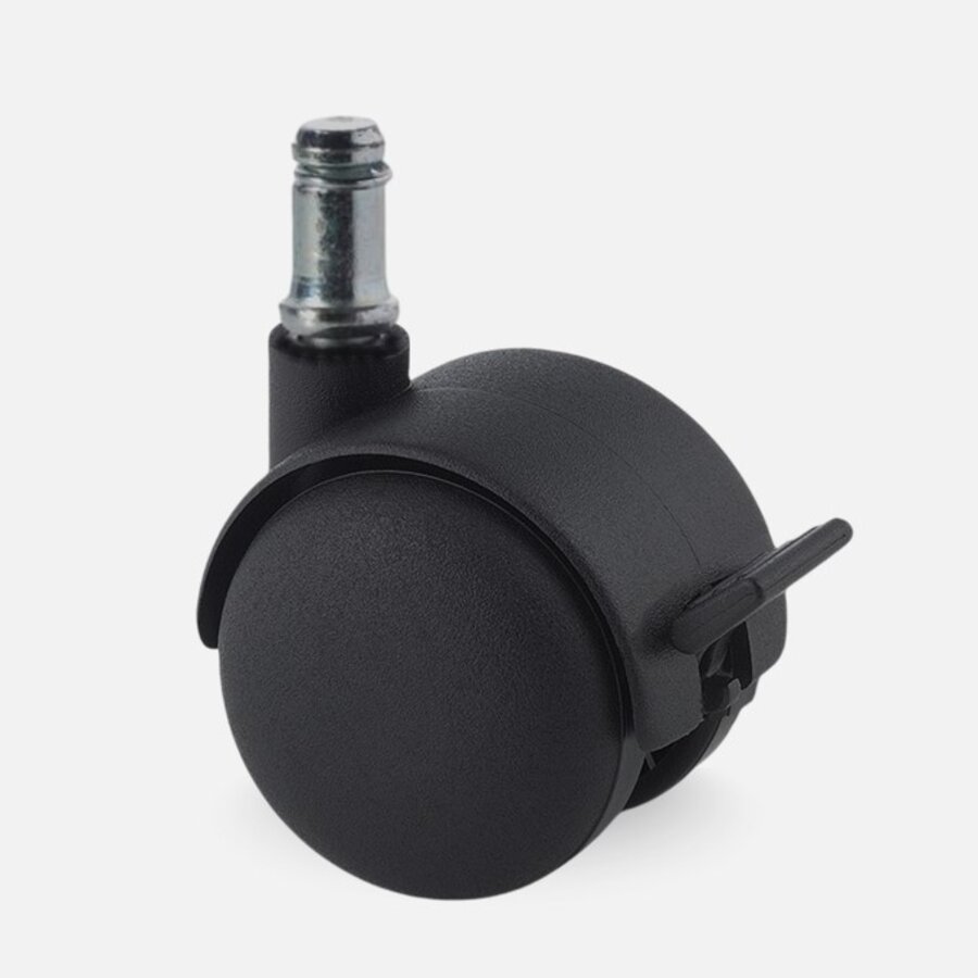 PP wiel 50mm stift 8mm met rem-1