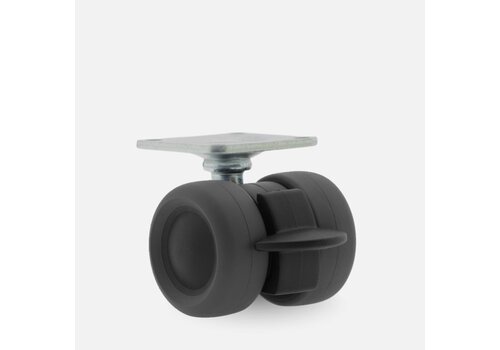 PATPLOW wiel 39mm plaat 38x38mm met rem 
