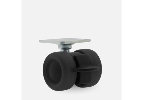 PATPLOW limited black softwiel 39mm plaat 38x38mm met rem 
