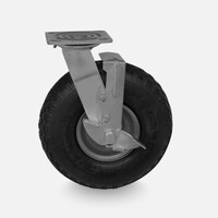thumb-FARO zwenkwiel luchtband 260mm plaatbevestiging met rem-2