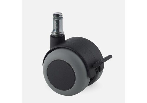 PPTP wiel 50mm stift 11mm met rem 