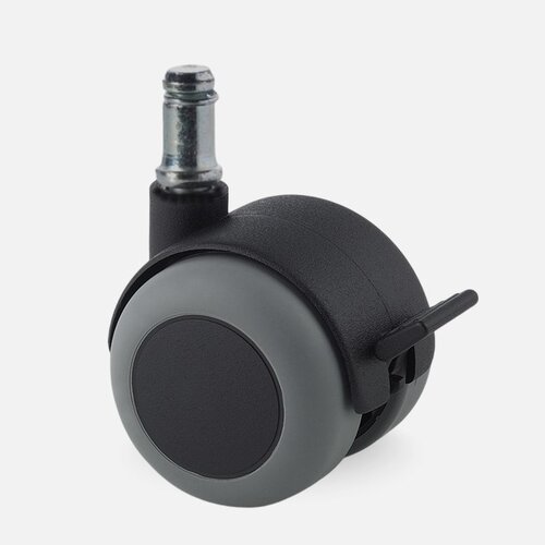 PPTP wiel 50mm stift 11mm met rem 