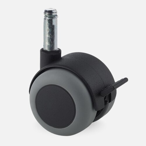 PPTP wiel 50mm stift 8mm met rem 