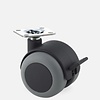 PPTP wiel 50mm plaat 30x30mm met rem