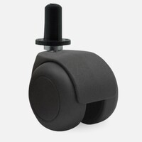 PPTP luxe wiel 50mm black line plug rond kunststof 13mm