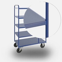 thumb-KOGA Schappenwagen blauw met vlakke plateau's-1