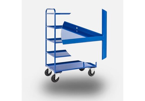 KOGA Schappenwagen blauw met opstaande rand plateau's 