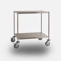 thumb-KOGA RVS moderne tafelwagen 65x44x90 2 plateaus-1