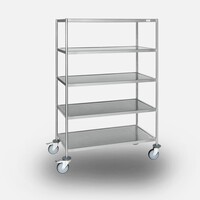 thumb-KOGA RVS moderne tafelwagen 82x55x165 5 plateaus-1