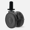 Made in Germany PAPU LOW wiel 50mm plug rond kunststof 13mm met rem