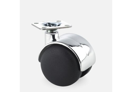 PP chrome wiel 50mm plaat 38x38mm 