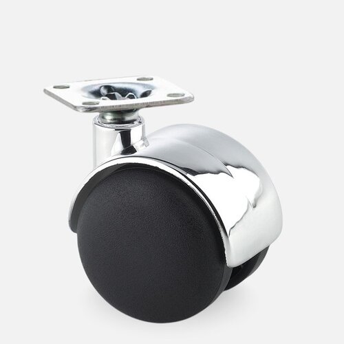PP chrome wiel 50mm plaat 38x38mm 