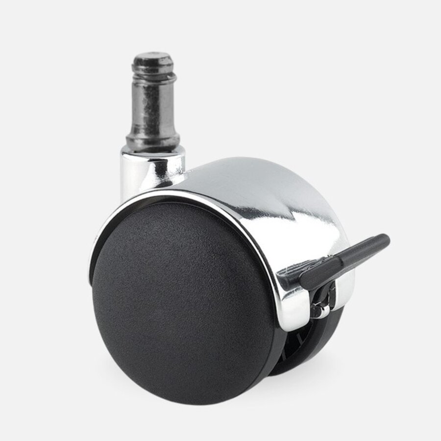 PP chrome wiel 50mm stift 11mm met rem-1