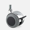 Made in Germany PPTP chrome wiel 50mm bout M10x15 met rem