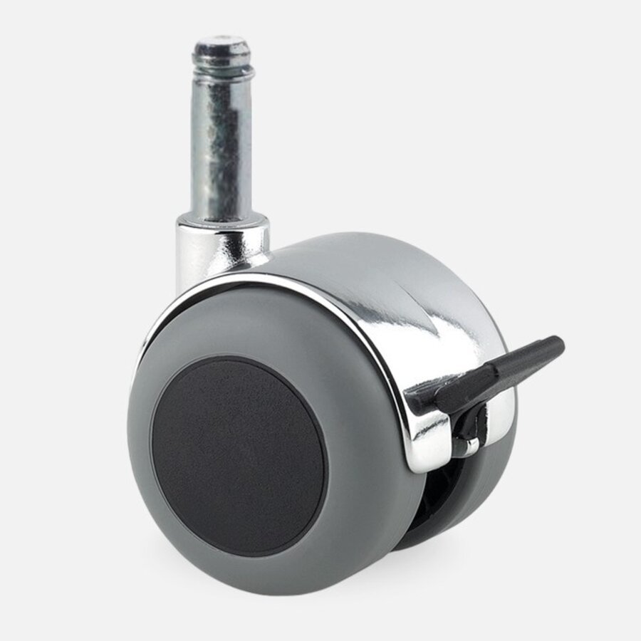 PPTP chrome wiel 50mm stift 8mm met rem-1