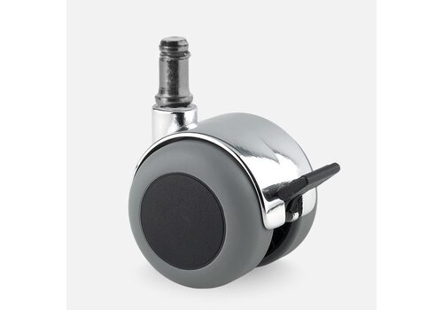 PPTP chrome wiel 50mm stift 11mm met rem  PPTP chrome wiel 50mm stift 11mm met rem