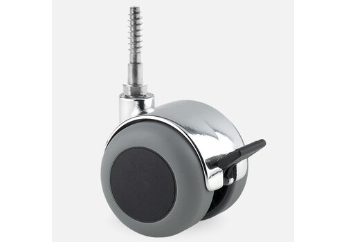 PPTP chrome wiel 50mm schroef 7x42 met rem 